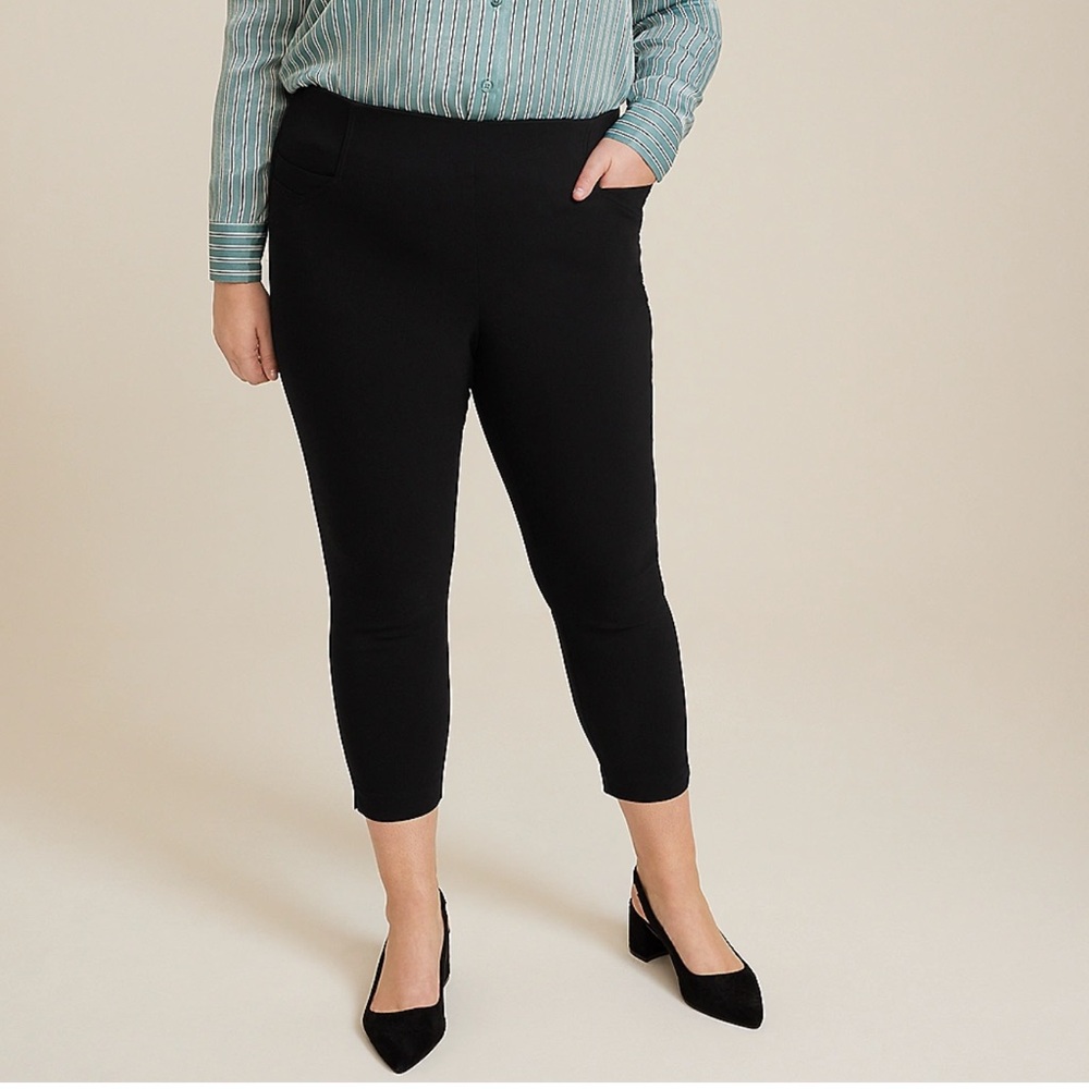 Maurice’s Plus Size Bengaline High Rise Skinny Cropped Dress Pant Sz 18